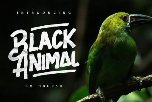 Black Animal Font
