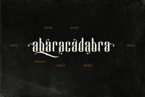 Black Cameo Blackletter Font