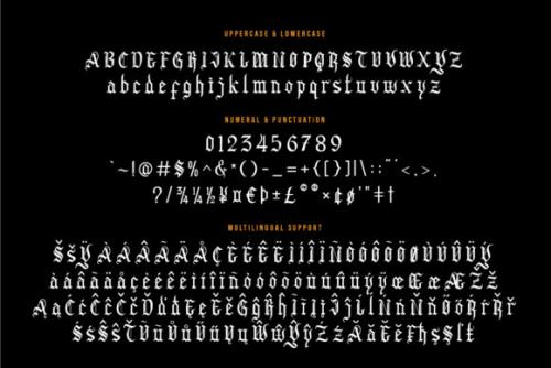 Black Clover Blackletter Font