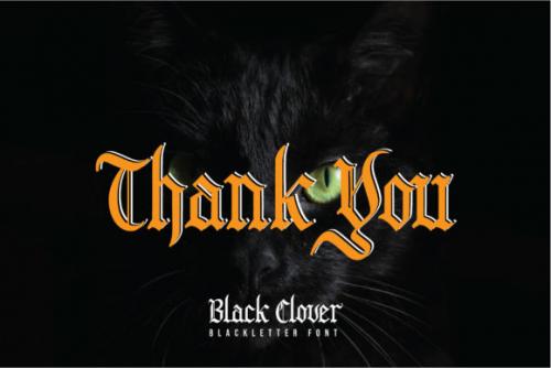Black Clover Blackletter Font