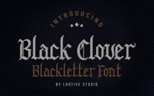 Black Clover Blackletter Font