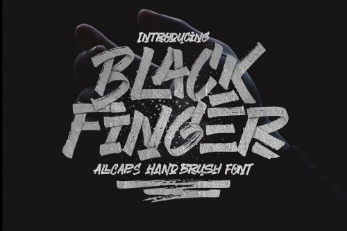 Black Finger Brush Font