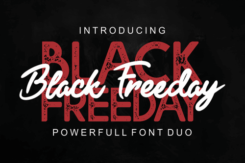 Black Freeday Font Duo