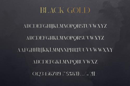 Black Gold Serif Font