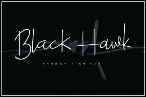 Black Hawk Script Font