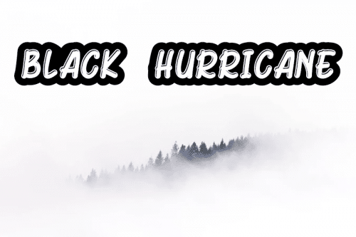 Black Hurricane Script Font