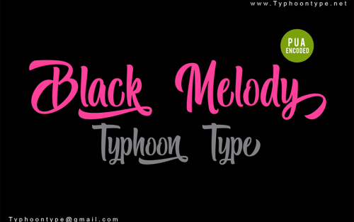 Black Melody Script Font