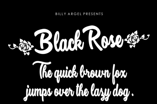 Black Rose Script Font