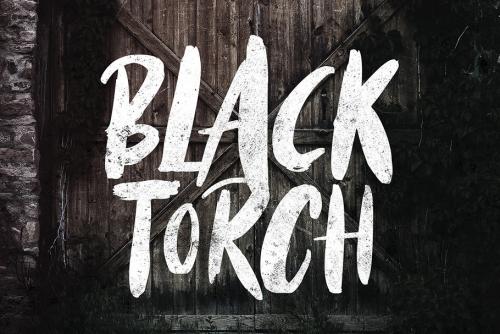 Black Torch Dry Brush Font