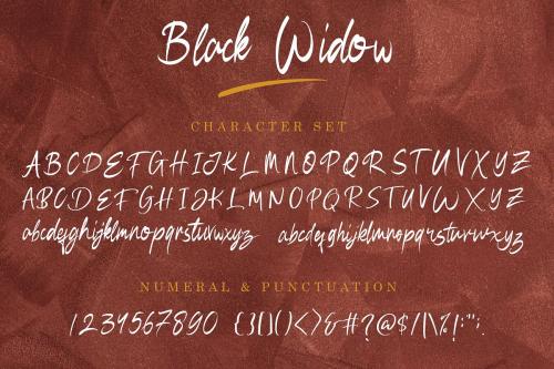 Black Widow Script Font