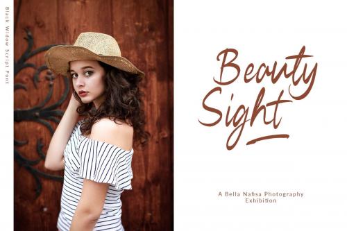 Black Widow Script Font