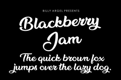 Blackberry Jam Script Font