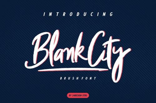 Blank City Brush Font