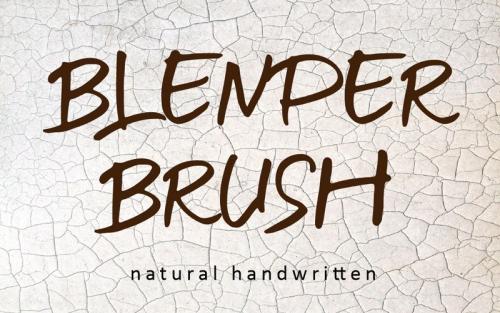 Blender Brush Font