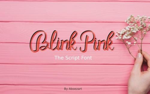 Blink Pink Script Font