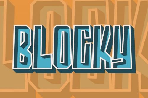 Blocky Display Font