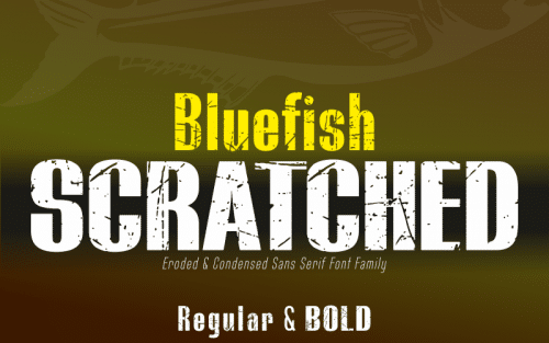 Bluefish Scratched Font