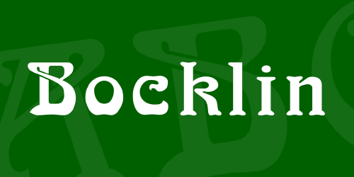 Bocklin Font