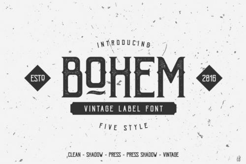 Bohem Press Display Font