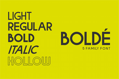 Bolde Sans Typeface