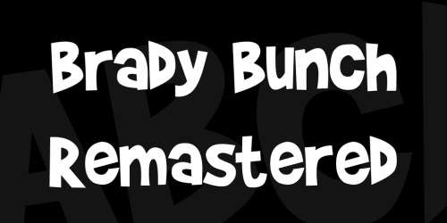 Brady Bunch Remastered Font