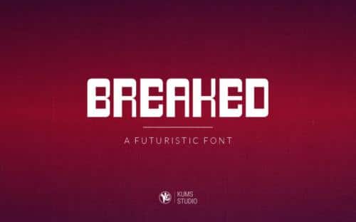 Breaked Display Font