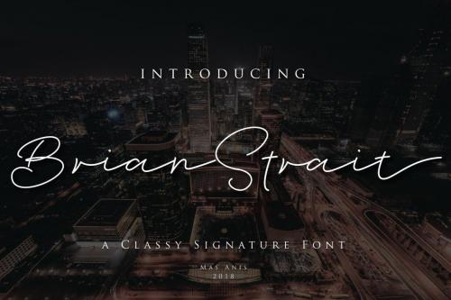 Brian Strait Handwriting Font