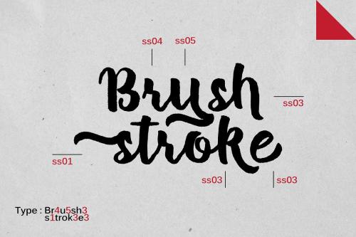 Brush Stroke Bonus Font