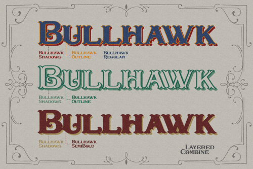 Bullhawk Layered Font