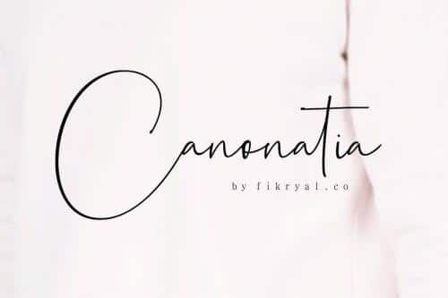 Canonatia Signature Font