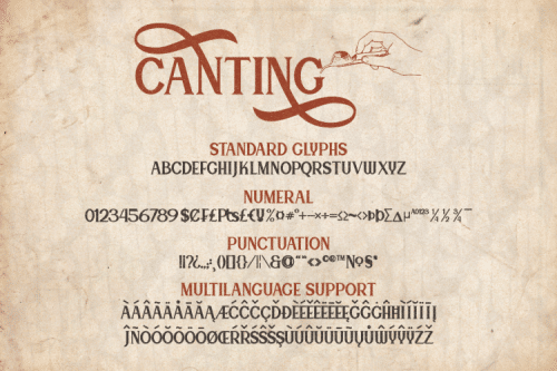 Canting Typeface Font 11