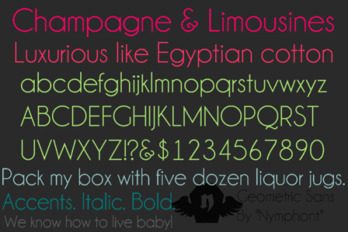 Champagne Limousines Font Family