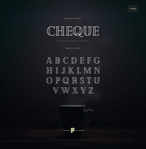 Cheque Display Font