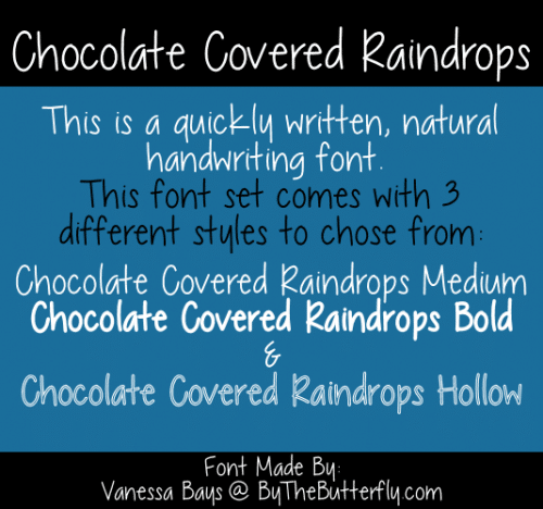 Chocolate Covered Raindrops Font