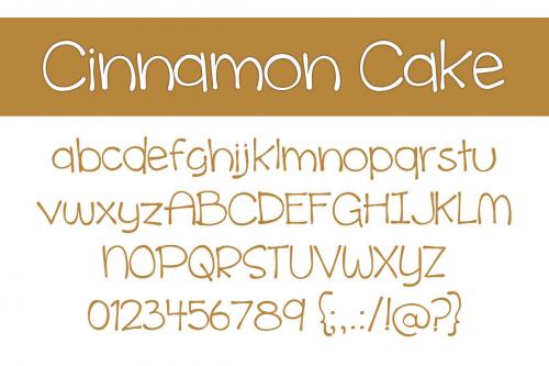 Cinnamon Cake Font