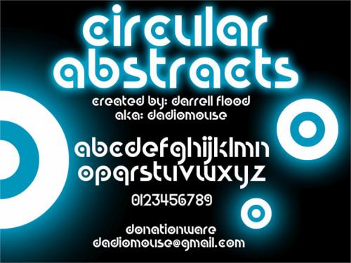 Circular Abstracts Font
