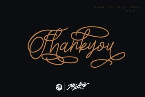 Claire Script Font