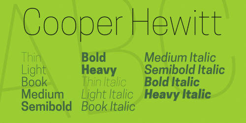 Cooper Hewitt Font
