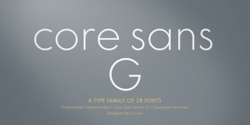 Core Sans G Font Family