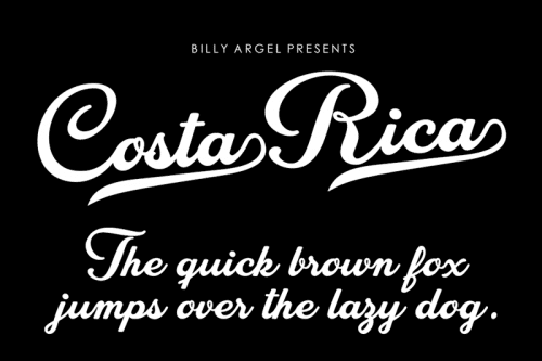 Costa Rica Script Font