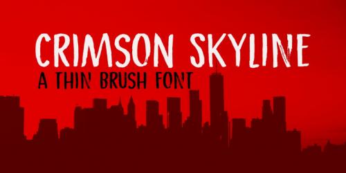 Crimson Skyline Brush Font