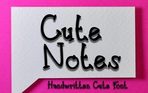 Cute Notes Script Font