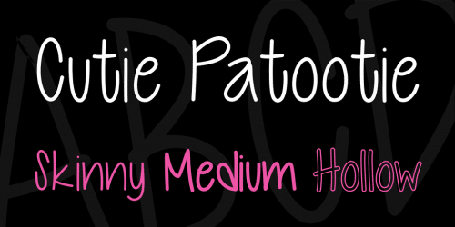 Cutie Patootie Font Family
