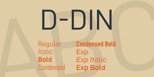 D DIN Font Family Down Free