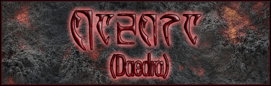 Daedra Font English To Daedric Font