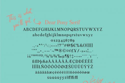 DearPony Serif Font Duo Family 12