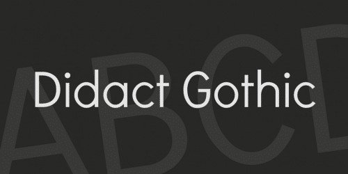 Didact Gothic Google Font Like Futura
