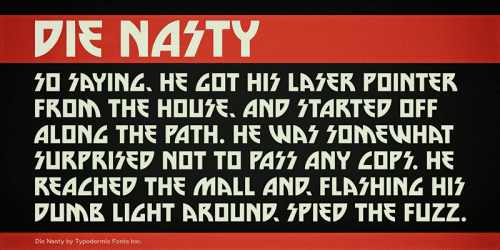 Die Nasty Kiss Band Font