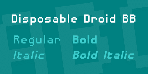 Disposable Droid Bb Font