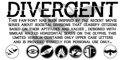 Divergent Font